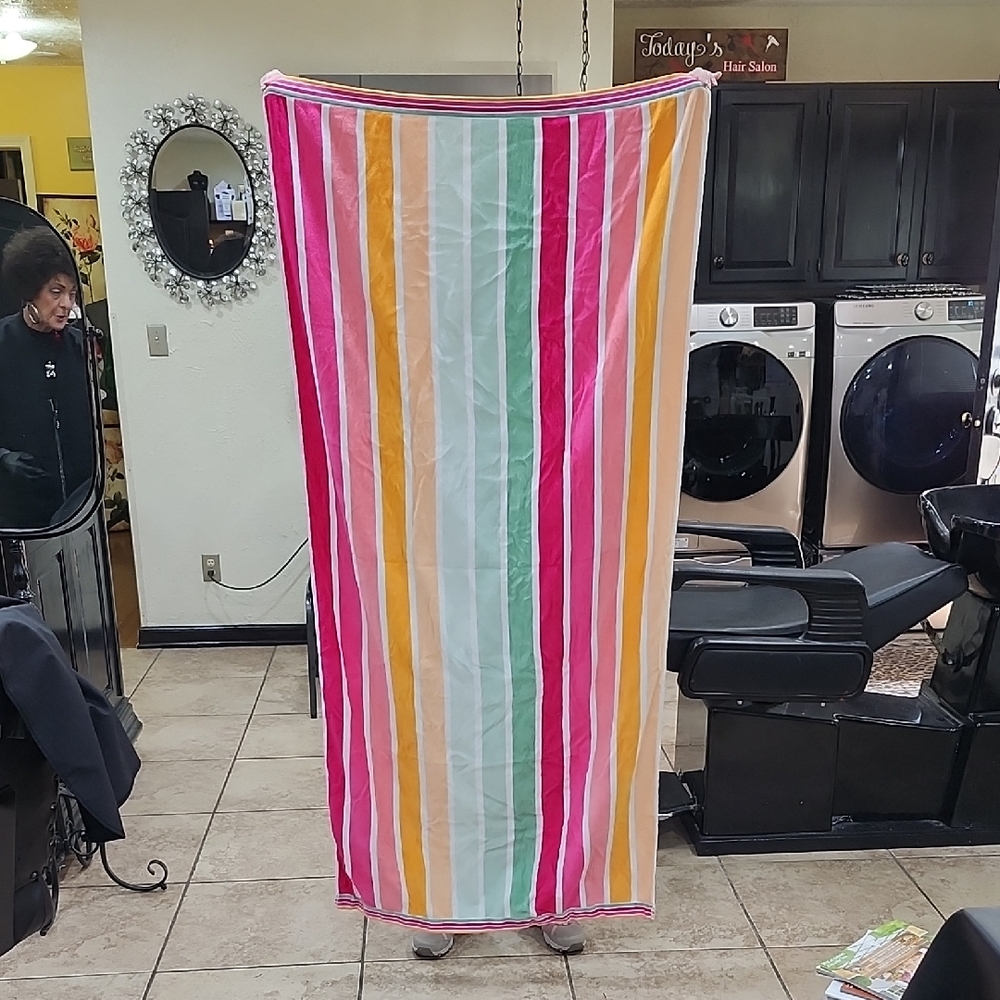 MAINSTAYS COLORFUL STRIPED BEACH TOWEL